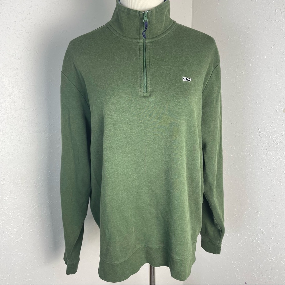 Vineyard Vines Quarter Zip Green Sweatshirt M